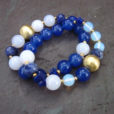 Azure Blue Stretch Bracelets